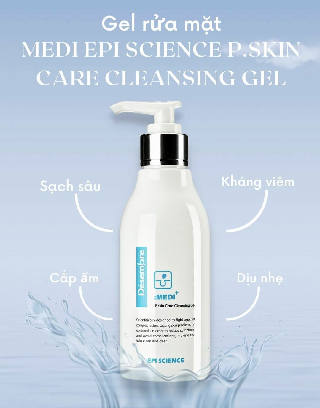 Gel rửa mặt cho da mụn Désembre Medi Epi Science P.skin Care Cleansing Gel