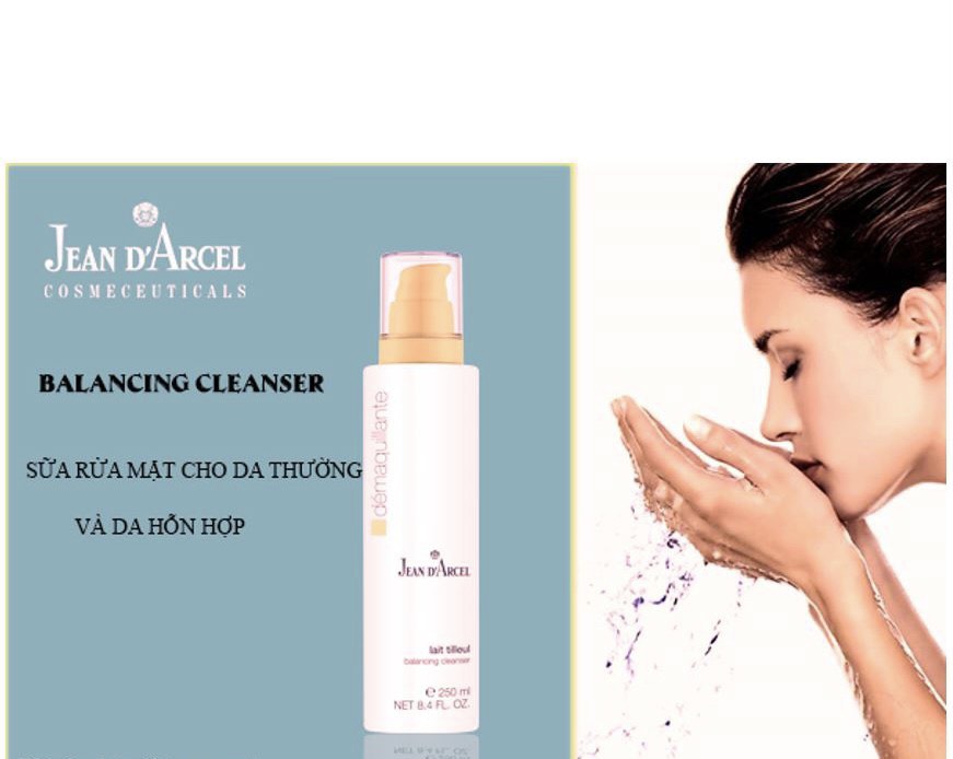 Sữa rửa mặt cho da thường và da hỗn hợp Balancing Cleanser Jean D'ArcelJ03