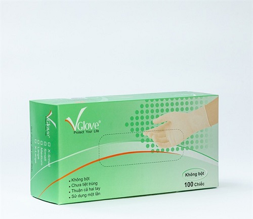 Găng tay y tế không bột hiệu Vglove TA 5.8g