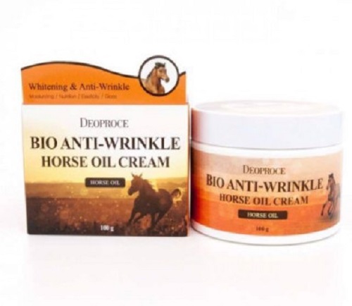 Kem chống nhăn da Deoproce Bio Anti Wrinkle Horse Oil Cream chiết xuất 100% từ mỡ ngựa 100g