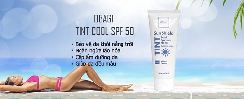 Kem chong nang che khuyet diem Obagi Sun Shield Broad Spectrum SPF 50 Tint (Cool)