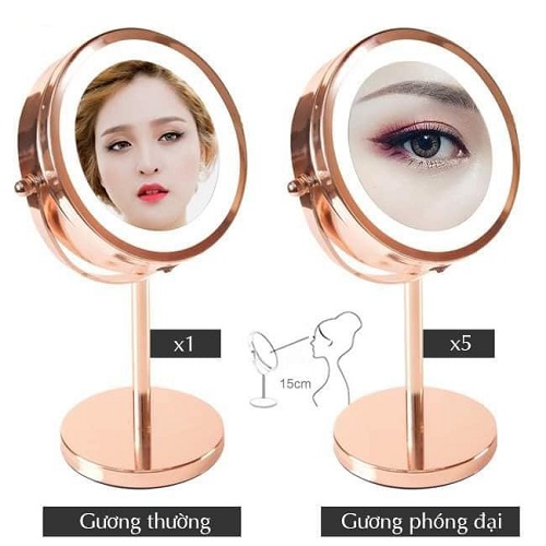 Guong tron de ban 2 mat Cosmetic & Makeup Mirror RIO MMST